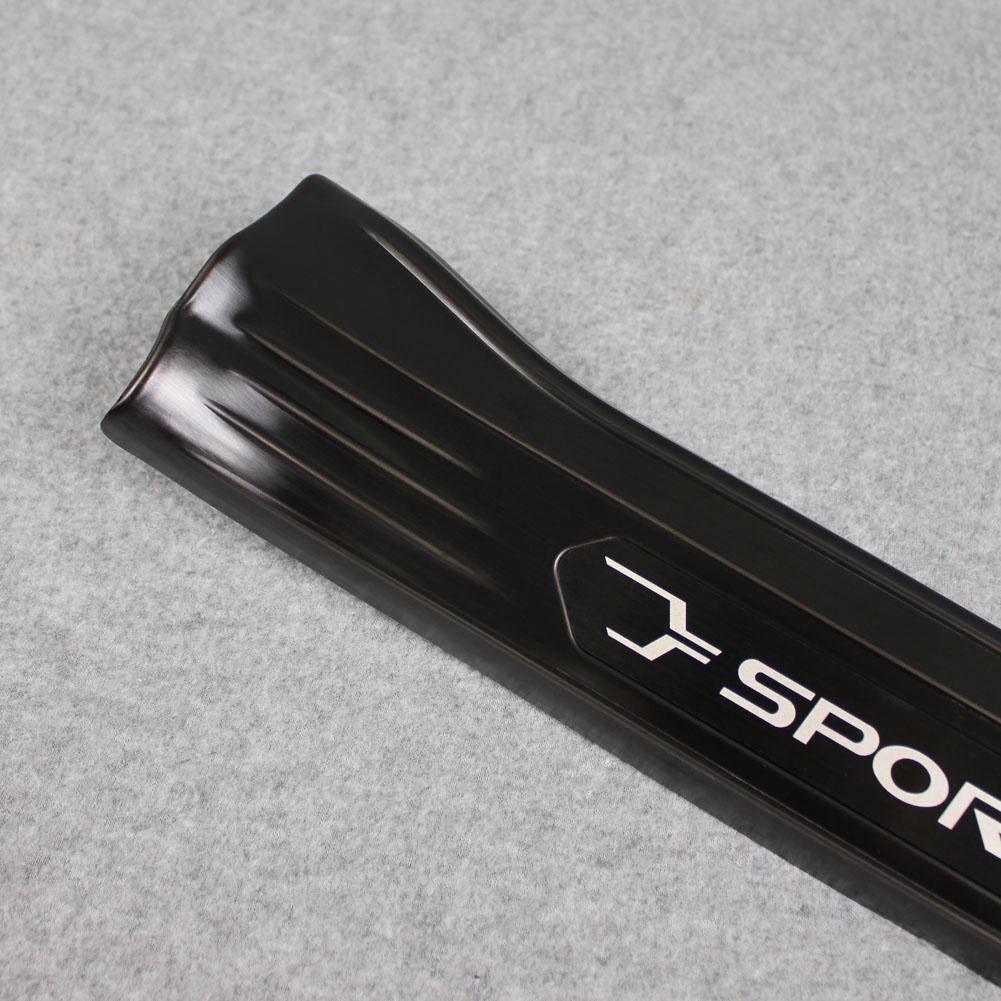 Fit for Toyota New RAV4 2019 2020 2021 2022 Inside Door Sill Scuff Plate Guard Cover Trims Stainless Steel (Black) - beautost