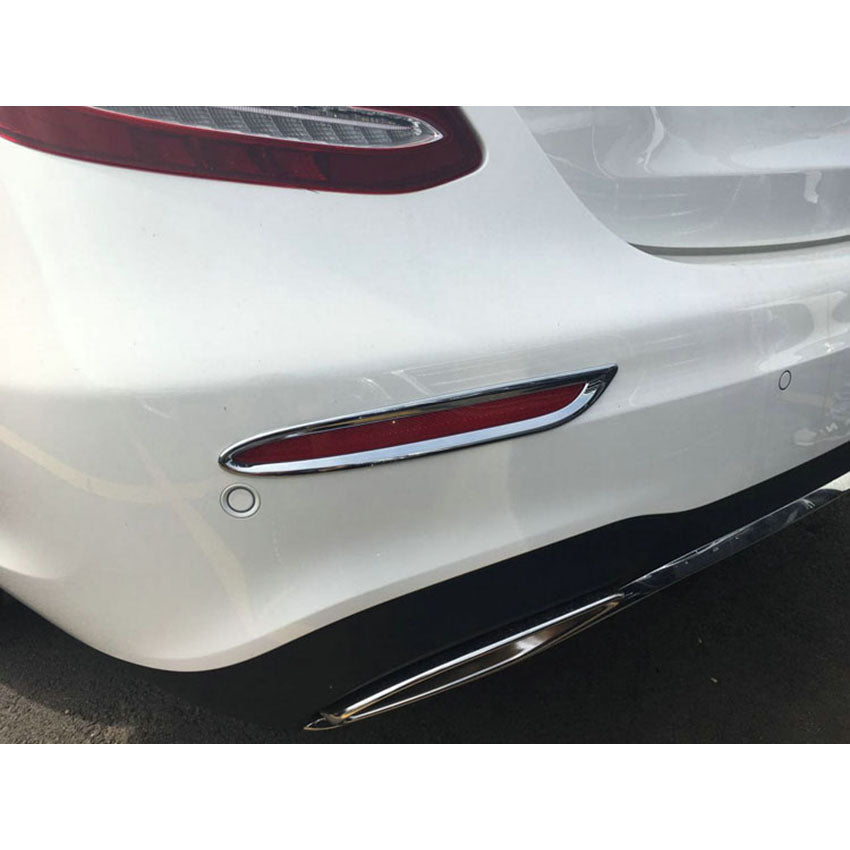 Fit for Mercedes-Benz New E-Class W213 E300 Sedan Sport 2017 2018 2019 2020 Chrome Rear Fog Light Lamp Cover Trim