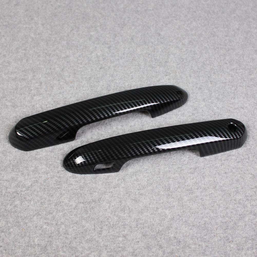 Fit for Toyota New RAV4 2019 2020 2021 2022 Door Handle Cover Trims ABS Carbon Fiber Black - beautost