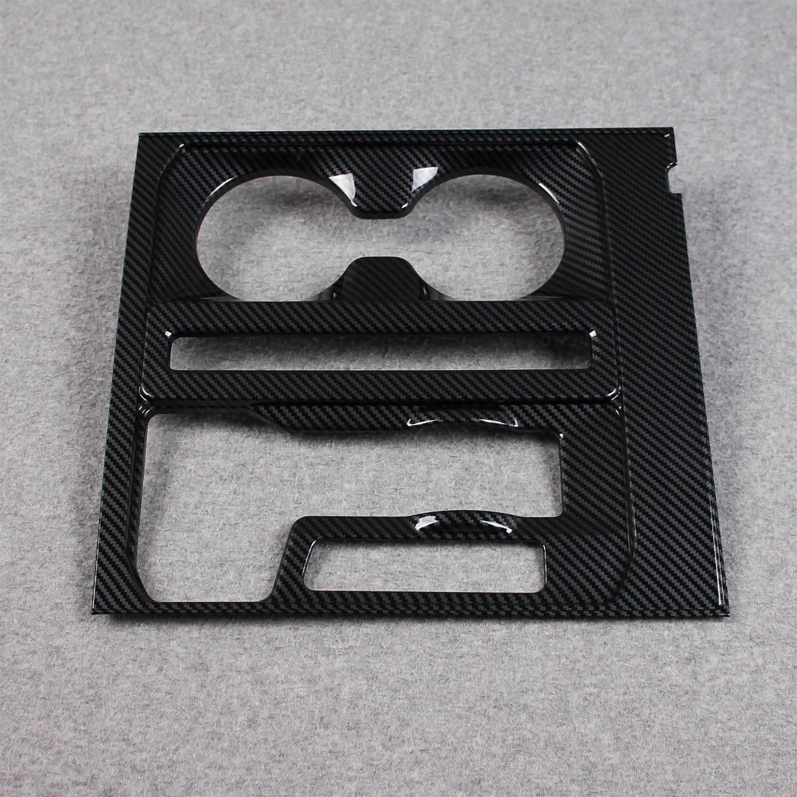  Ford F-150 2021 2022 2023 F150 Front Center Console Dashboard Panel Cup Holder Cover Trims Carbon Fiber Pattern
