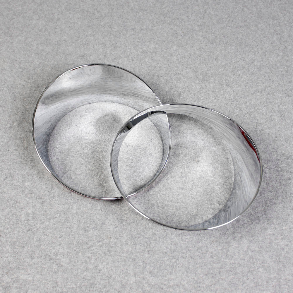 Fit For Jeep 2018 2019 2020 2021 2022 Wrangler Headlight Front Light Lamp Cover Molding Trim Chrome