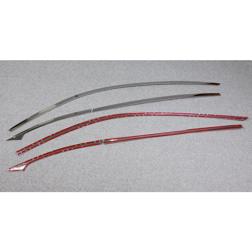Fit For Mazda 2017 2018 2019 2020 2021 2022 CX-5 CX5 Upper Windows Frame Sill Molding Cover Trims Steel -6PCS Whole set