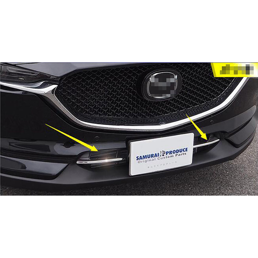 Fit For Mazda 2017 2018 2019 2020 2021 CX-5 CX5 Chrome Front Lower Grill Grille Cover Trims