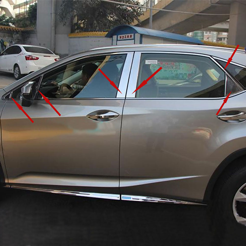 Fit for Lexus New RX350 RX450H 2016 2017 2018 2019 2020 2021 2022 Window Frame Trims Whole Set Stainless Steel