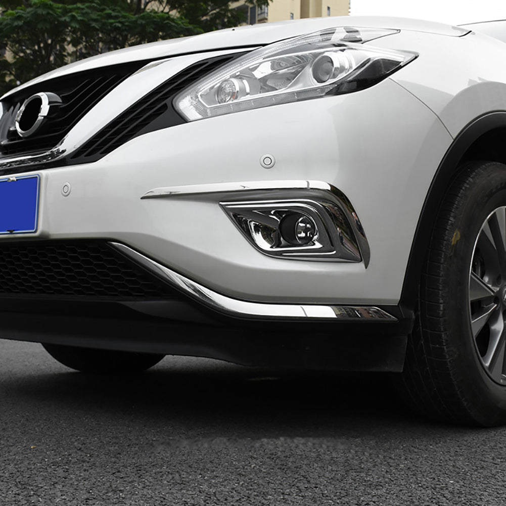 Fit for Nissan Murano 2015 2016 2017 2018 Chrome Car Front Fog Light Lamp Cover Trim Trims ABS