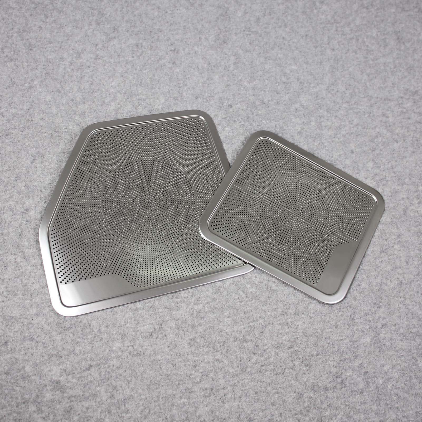 For Ford F-150 2015 2016 2017 2018 2019 2020 Interior 4 Door Sound Speaker Cover Trims Stainless Steel