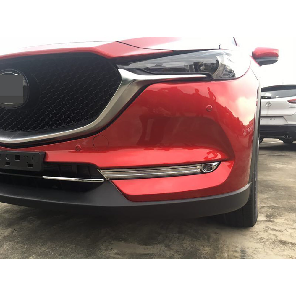 Fit For Mazda 2017 2018 2019 2020 2021 CX-5 CX5 Grand Touring/Grand Select Model Chrome Front Fog Light Lamp Cover Bezel Trim