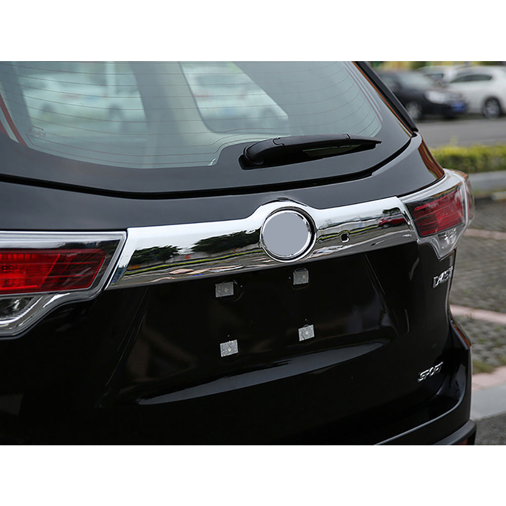 Fit For Toyota Highlander 2016 2017 2018 2019 With Tail Gate Switch Hole Chrome Rear Trunk Lid Molding Trim