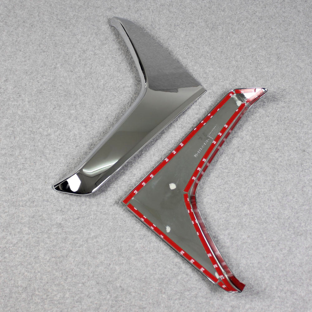 Fit for Subaru Forester 2019 2020 2021 2022 Chrome Rear Spoiler Wing Side Beveled Window Cover Trim