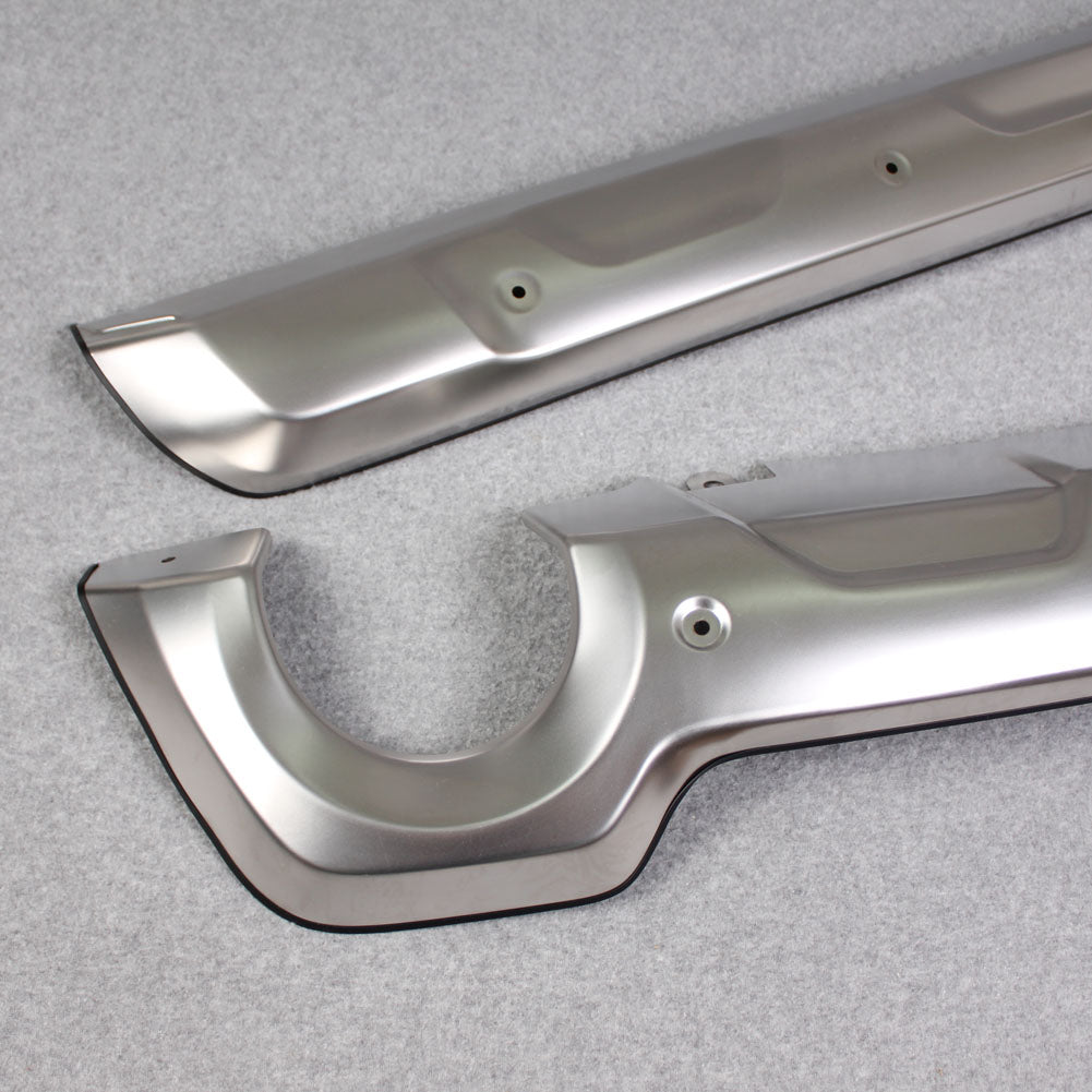 Fit For Subaru 2019 2020 2021 Forester Front + Rear Bumper Guard Protector Plate Cover Trims Stainless Steel