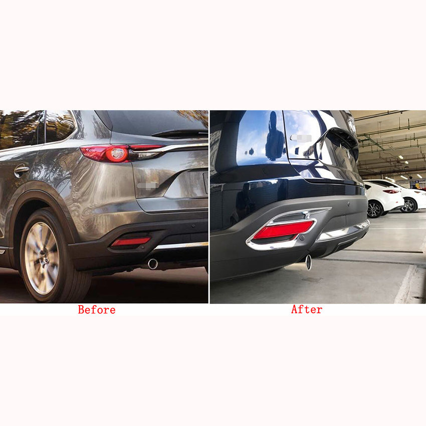 Fit For Mazda CX-9 CX9 2017 2018 2019 2020 2021 2022 Chrome Rear Fog Light Lamp Cover Trim
