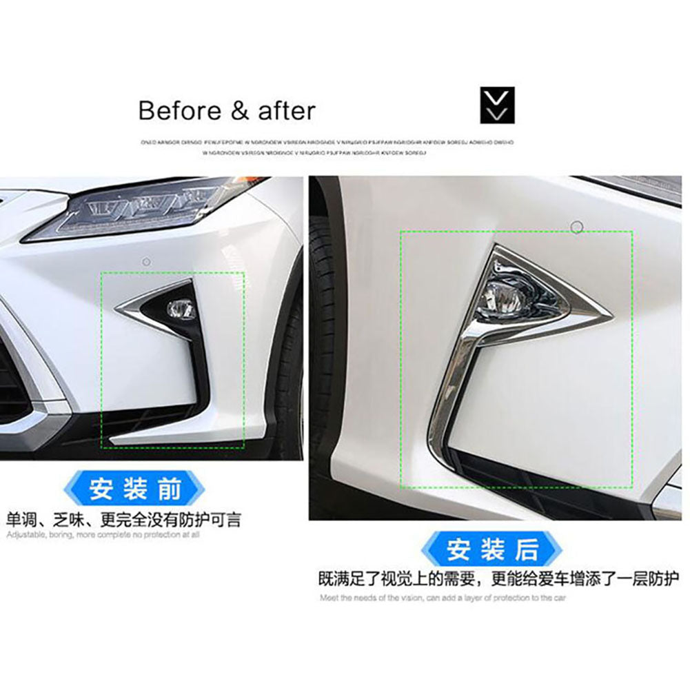 Fit for Lexus New RX350 2016 2017 2018 ABS Chrome Front Fog Light Lamp Cover Trim Trims