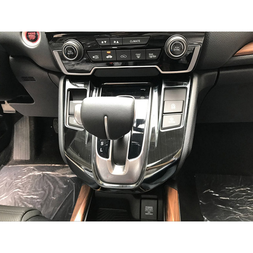 Fit for Honda 2017 2018 2019 2020 2021 CR-V CRV Gear Shift Knob Console Panel Cover Trim Stainless Steel
