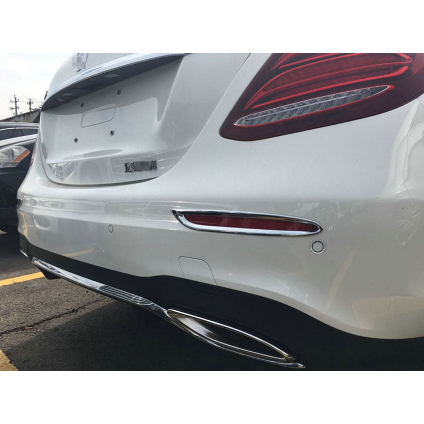 Fit for Mercedes-Benz New E-Class W213 E300 Sedan Sport 2017 2018 2019 2020 Chrome Rear Fog Light Lamp Cover Trim