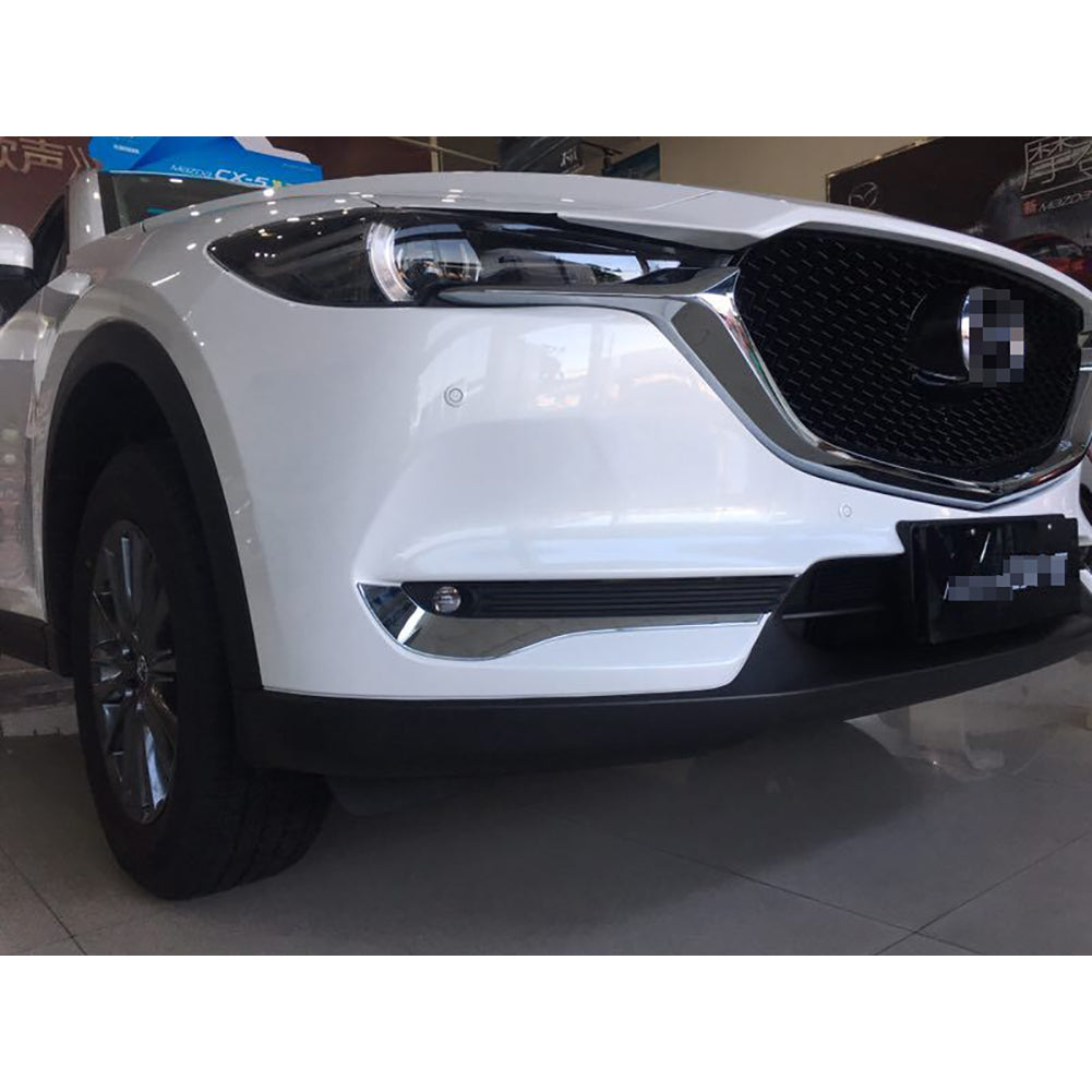 Fit For Mazda 2017 2018 2019 2020 2021 CX-5 CX5 Chrome Front Fog Light Lamp Moulding Cover Bezel Trims