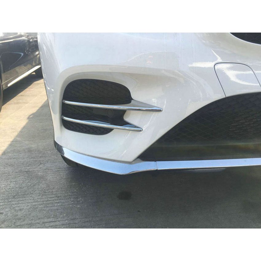 Fit For Mercedes Benz GLC GLC300 GLC-Coupe 2016 2017 2018 2019 Front Corner Mesh Grill Molding Cover Trim Chrome