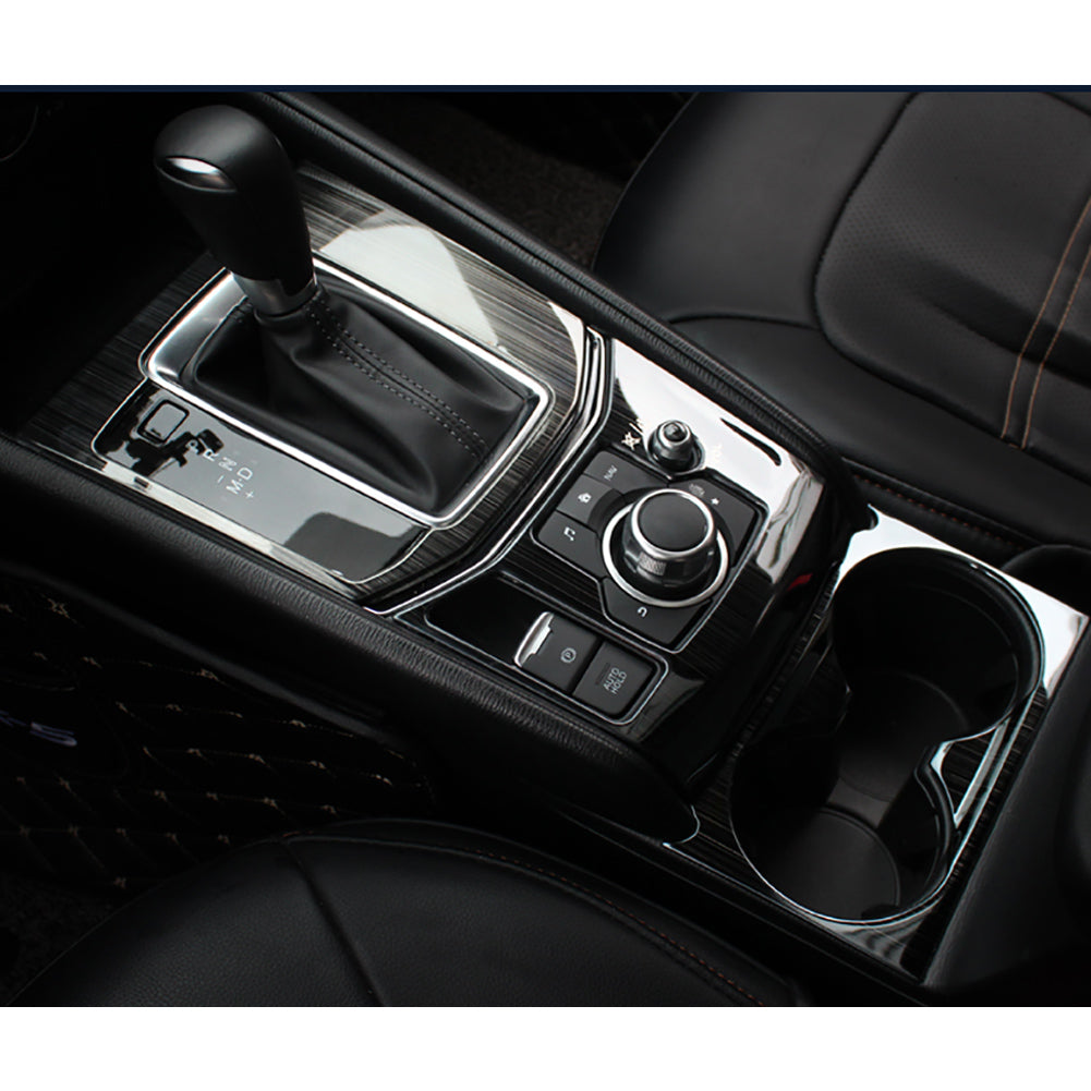 Fit for Mazda 2017 2018 2019 2020 2021 2022 CX-5 CX5 Gear Shift Knob Console Media Panel Cover Trim Stainless Steel