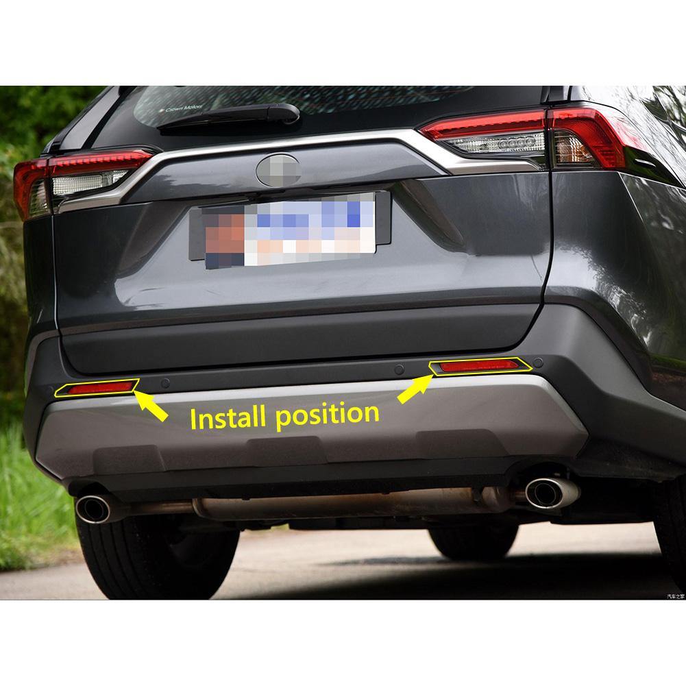 Fit for Toyota New RAV4 2019 2020 2021 2022 Chrome Rear Fog Light Lamp Cover Trims - beautost