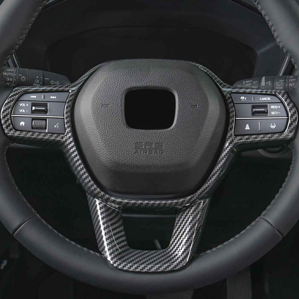 Honda CRV CR-V 2023 Wheel Steering Trim Panel Cover Trims ABS Carbon Fiber Pattern