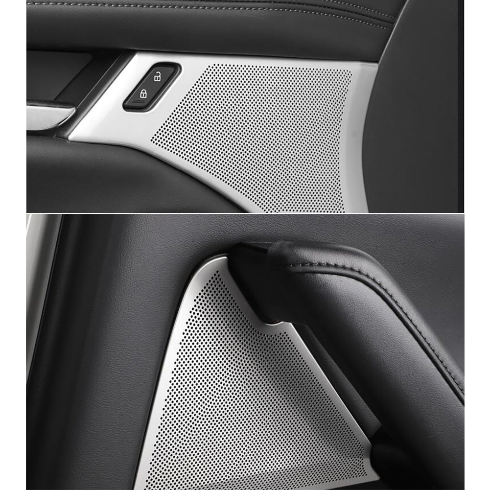 Fit for 2019 2020 2021 2022 Mazda 3 Axela Door Speaker Sound Panel Cover Trims Stainless Steel