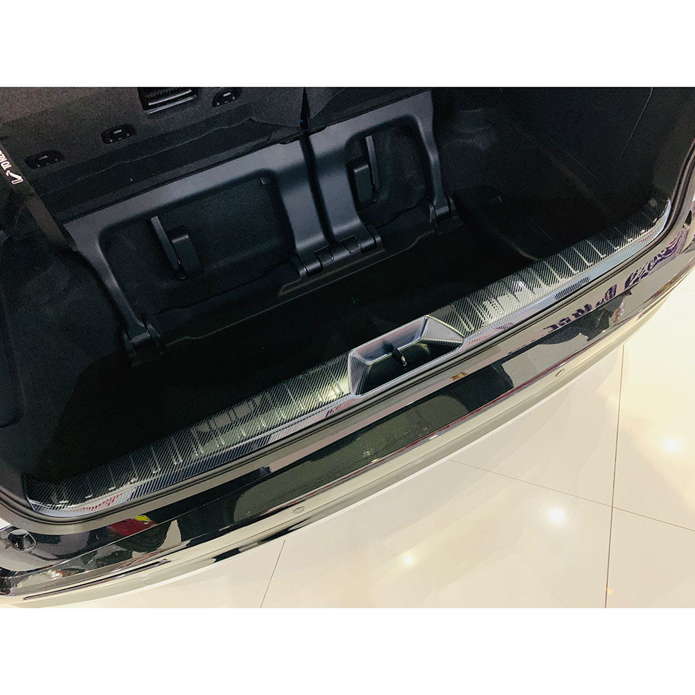 Fit for Toyota 2021 2022 Sienna Rear Inside Bumper Sill Plate Guard Cover Trim Stainless Steel (Black)