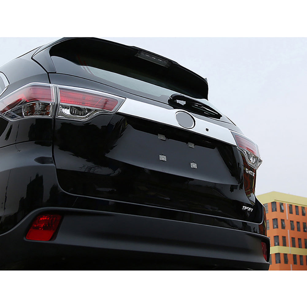 Fit For Toyota Highlander 2016 2017 2018 2019 With Tail Gate Switch Hole Chrome Rear Trunk Lid Molding Trim