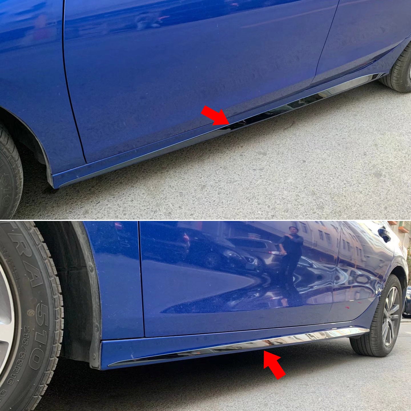 Fit for Honda New Civic 2022 Sedan Door Body Side Skirt Molding Cover Trim