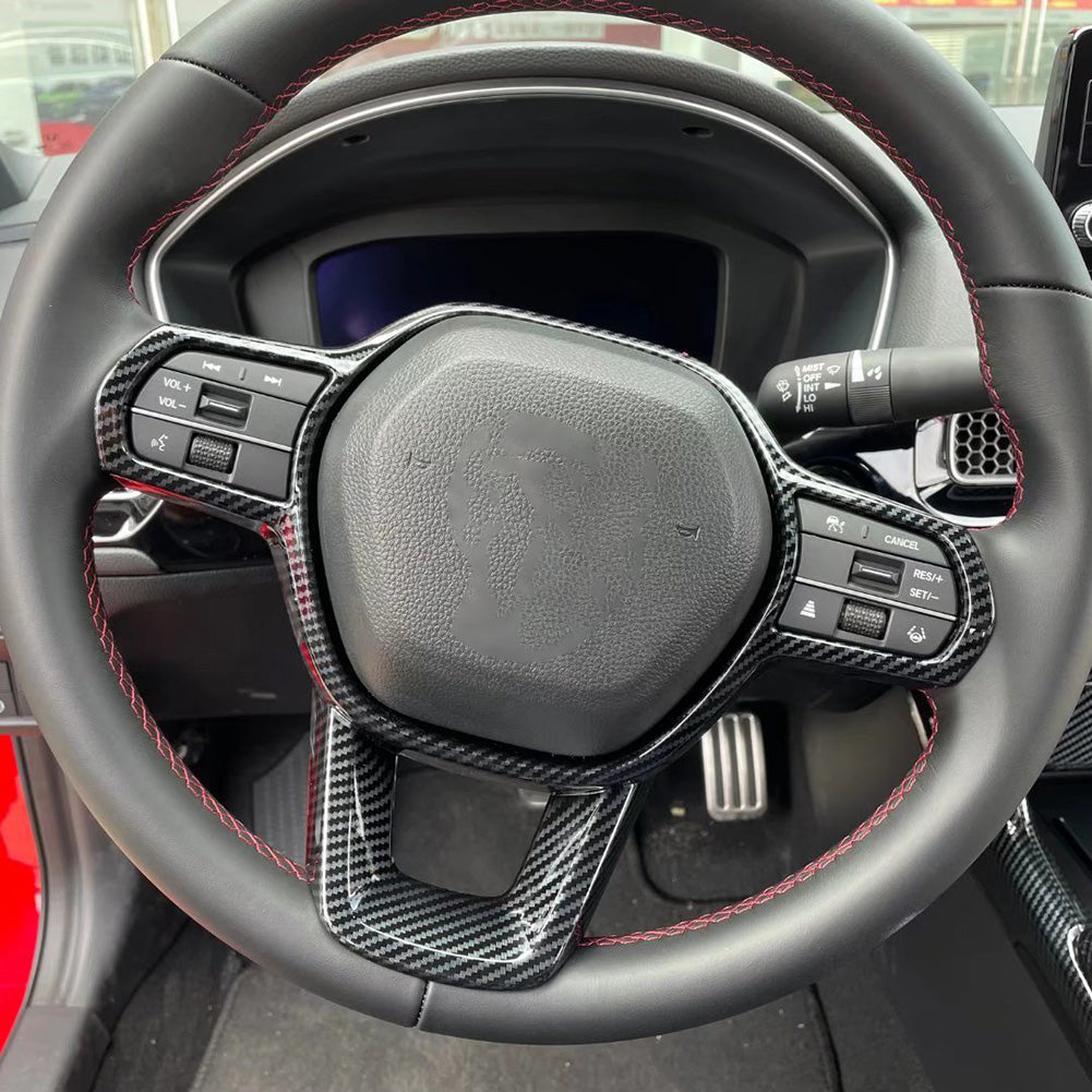 For Honda New Civic 2022 Wheel Steering Trim Panel Cover Trims ABS