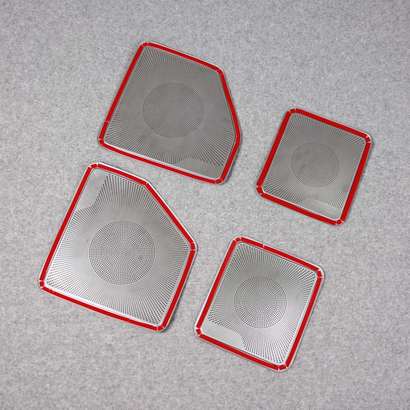 For Ford F-150 2015 2016 2017 2018 2019 2020 Interior 4 Door Sound Speaker Cover Trims Stainless Steel