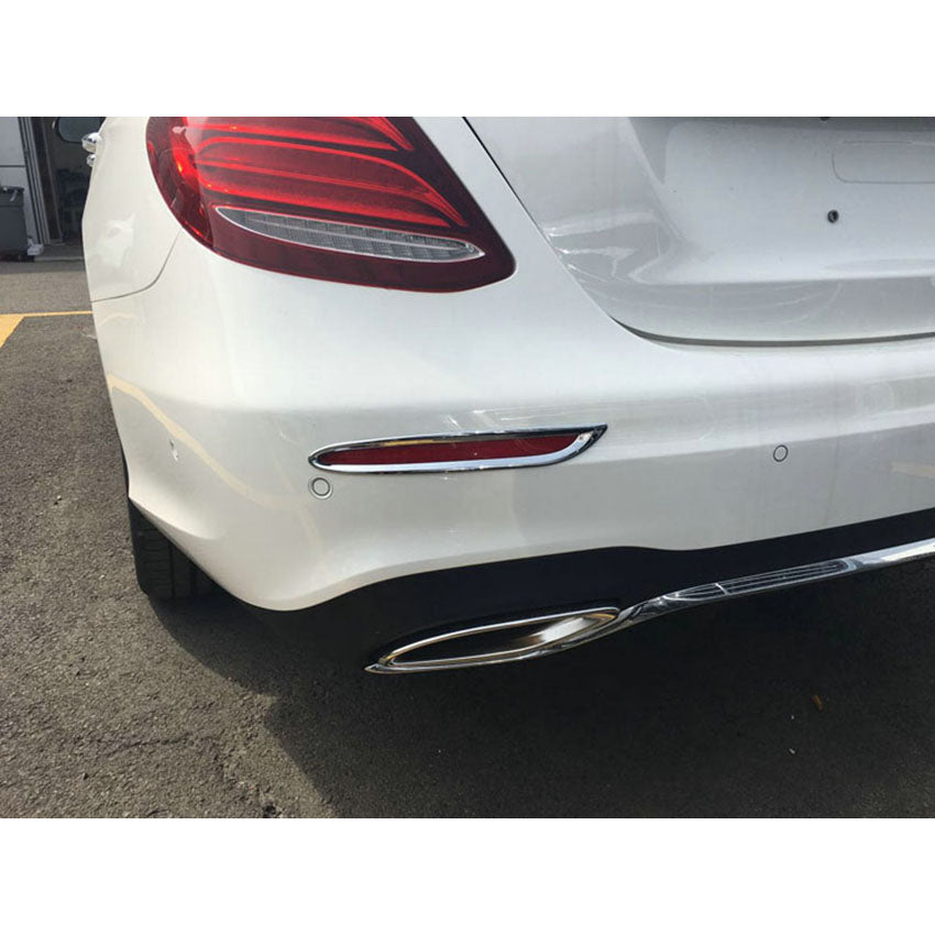 Fit for Mercedes-Benz New E-Class W213 E300 Sedan Sport 2017 2018 2019 2020 Chrome Rear Fog Light Lamp Cover Trim