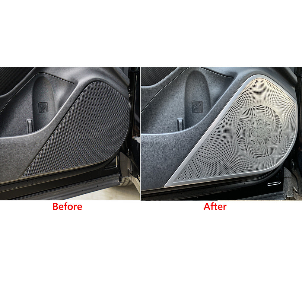 Fit For Subaru 2019 2020 2021 2022 Forester Door Speaker Sound Panel Cover Trims Stainless Steel