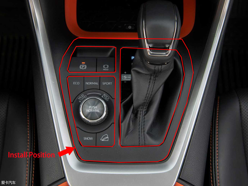 Fit for Toyota New RAV4 2019 2020 2021 2022 Gear Shift Knob Console Panel Cover Trim Stainless Steel