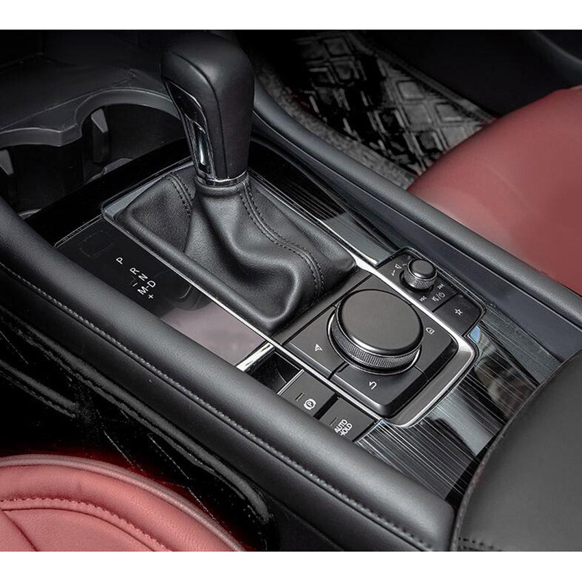 Fit for 2019 2020 2021 2022 Mazda 3 Axela Gear Shift Knob Console Media Panel Cover Trim Stainless steel
