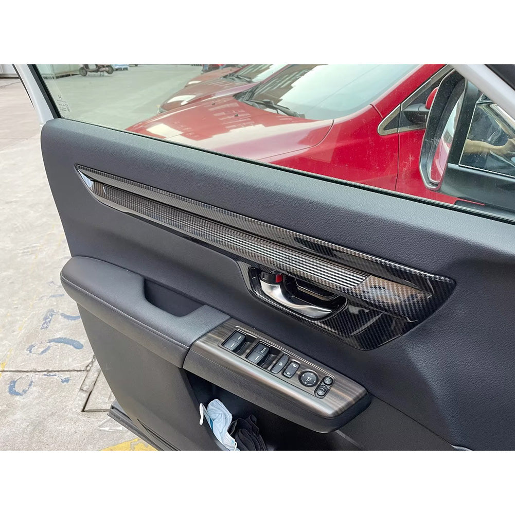 Honda CRV CR-V 2023 Interior Door Handle Bowl Cover Trims Carbon Fiber Pattern