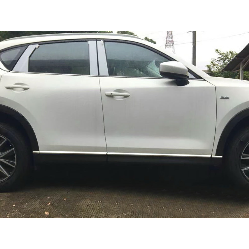 Fit For Mazda 2017 2018 2019 2020 2021 2022 CX-5 CX5 Body Side Door Moulding Overlay Cover Trims Stainless Steel -8PCS