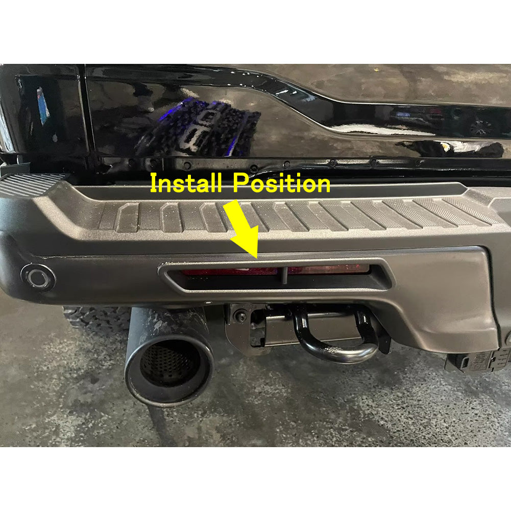 Ford F-150 2021 2022 2023 F150 Rear Fog Light Cover Trims Carbon Fiber Pattern