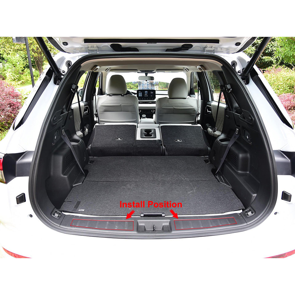 Fit for Mitsubishi New Outlander 2022 2023 Rear Inside Bumper Protector Guard Cargo Scuff Plate Cover Trim