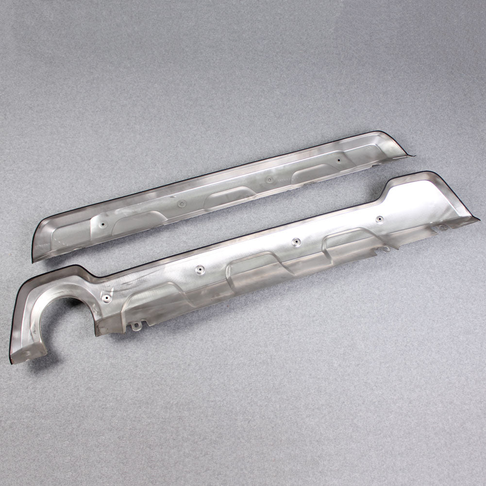 Fit For Subaru 2019 2020 2021 Forester Front + Rear Bumper Guard Protector Plate Cover Trims Stainless Steel