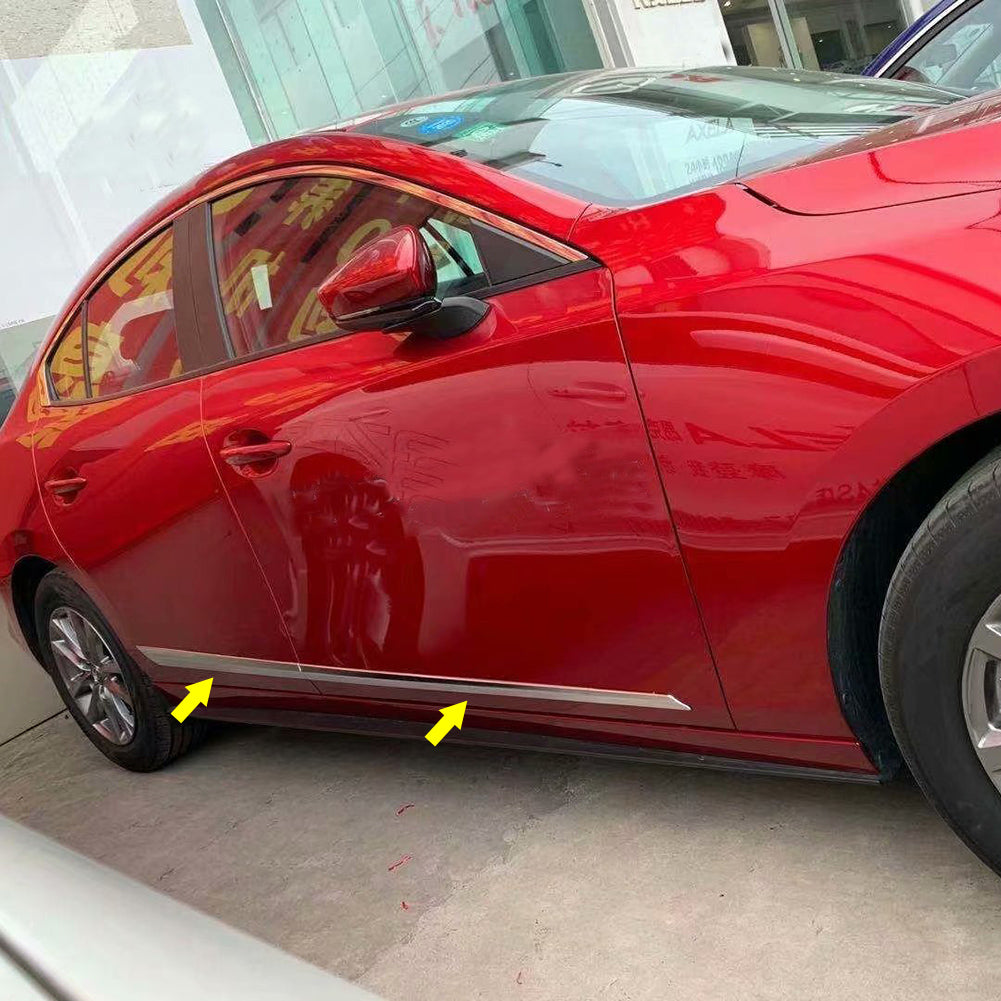 Fit for 2019 2020 2021 2022 Mazda 3 Axela Sedan Chrome Body Side Door Moulding Trim Overlay Cover Trims
