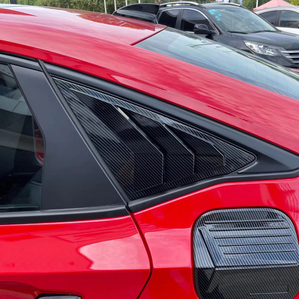 For Honda New Civic 2022 Rear Triangle Blind Window Dachspoiler Cover Trim