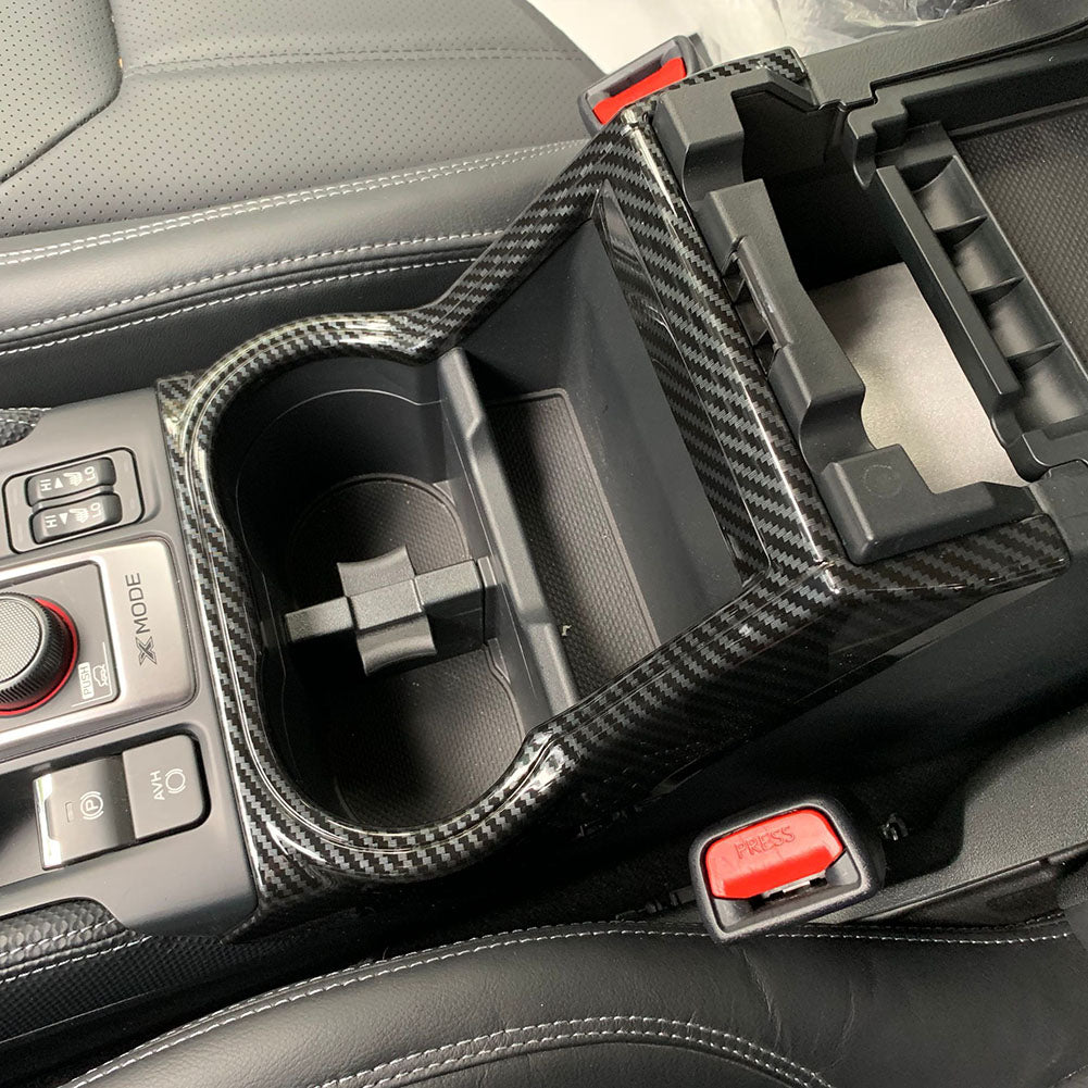 Fit for Subaru Forester 2019 2020 2021 2022 Front Console Cup Holder Trim ABS