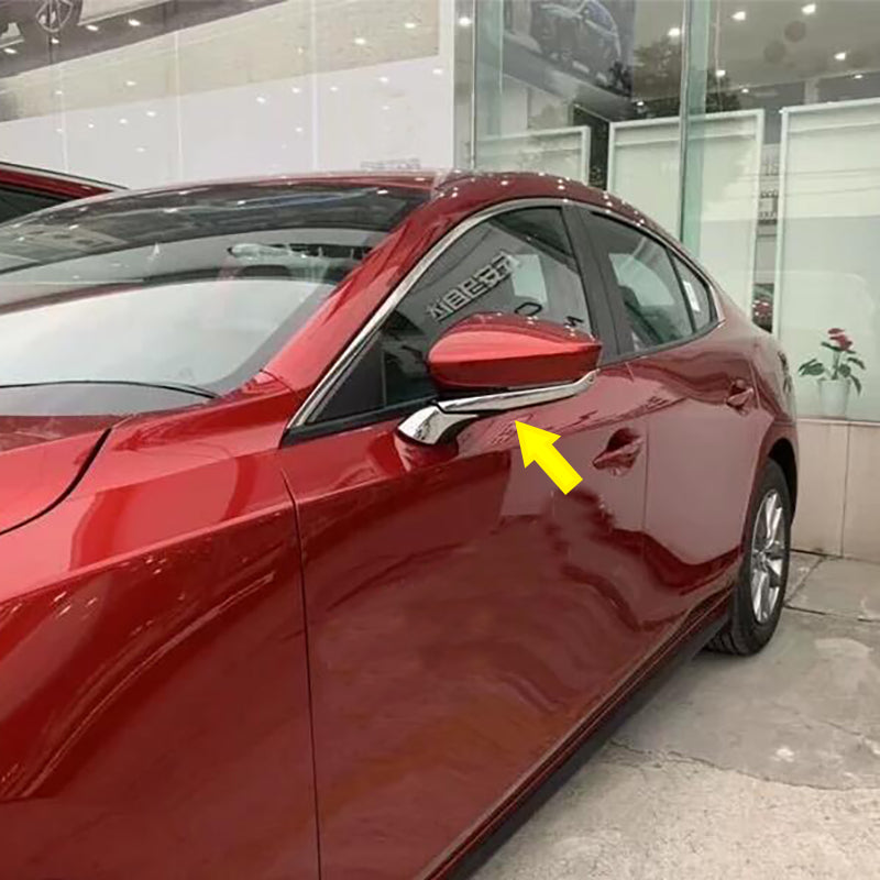 Fit for 2019 2020 2021 2022 Mazda 3 Axela Rear View Mirror Side Molding Guard Cover Trims Chrome