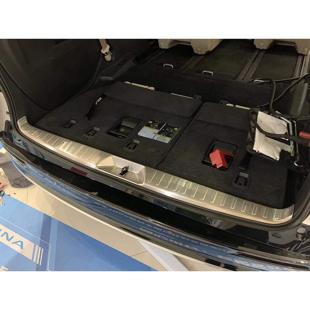 Fit for Toyota 2021 2022 Sienna Rear Inside Bumper Sill Plate Guard Cover Trim Stainless Steel (Black)