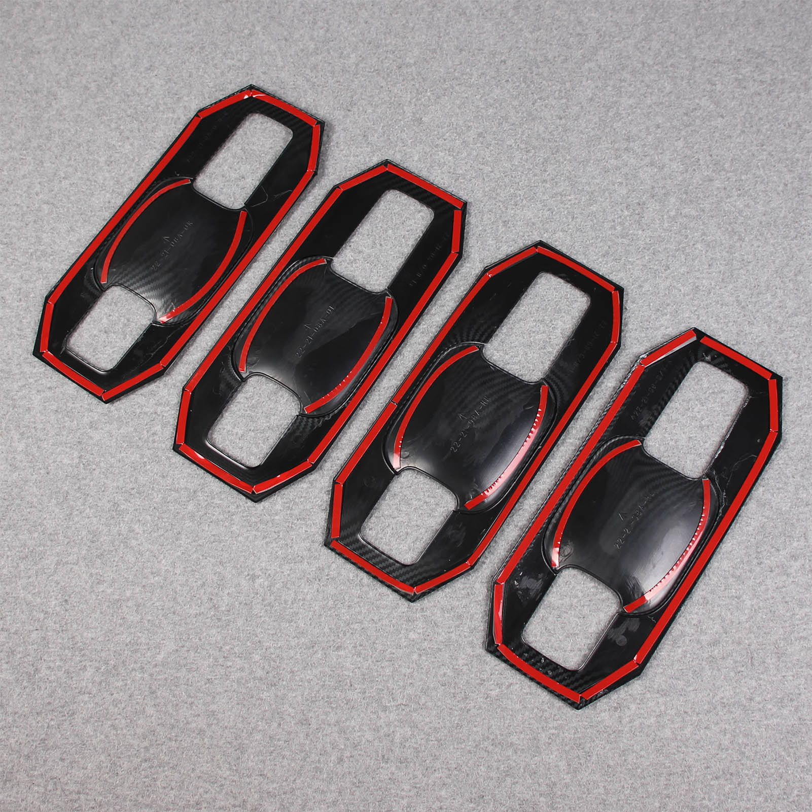 Ford F-150 2021 2022 2023 F150 Door Handle Bowl Cover Trims Carbon Fiber Pattern