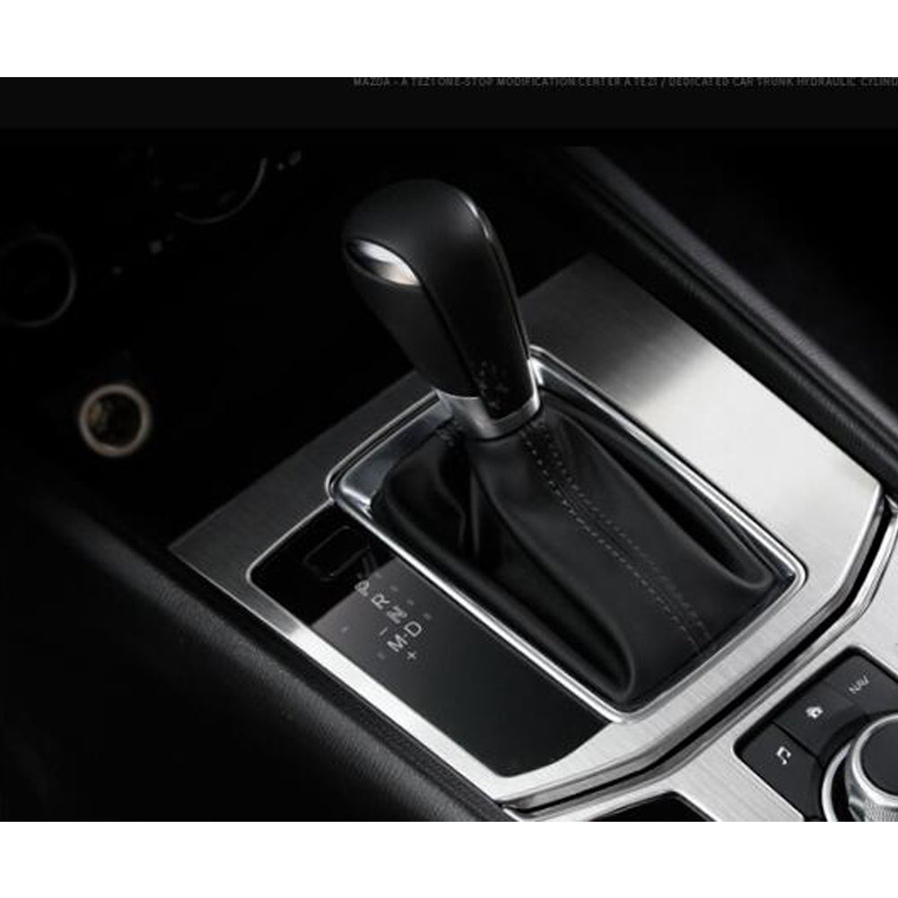 Fit for Mazda 2017 2018 2019 2020 2021 2022 2023 2024 CX-5 CX5 Gear Shift Knob Console Media Panel Cover Trim Stainless Steel