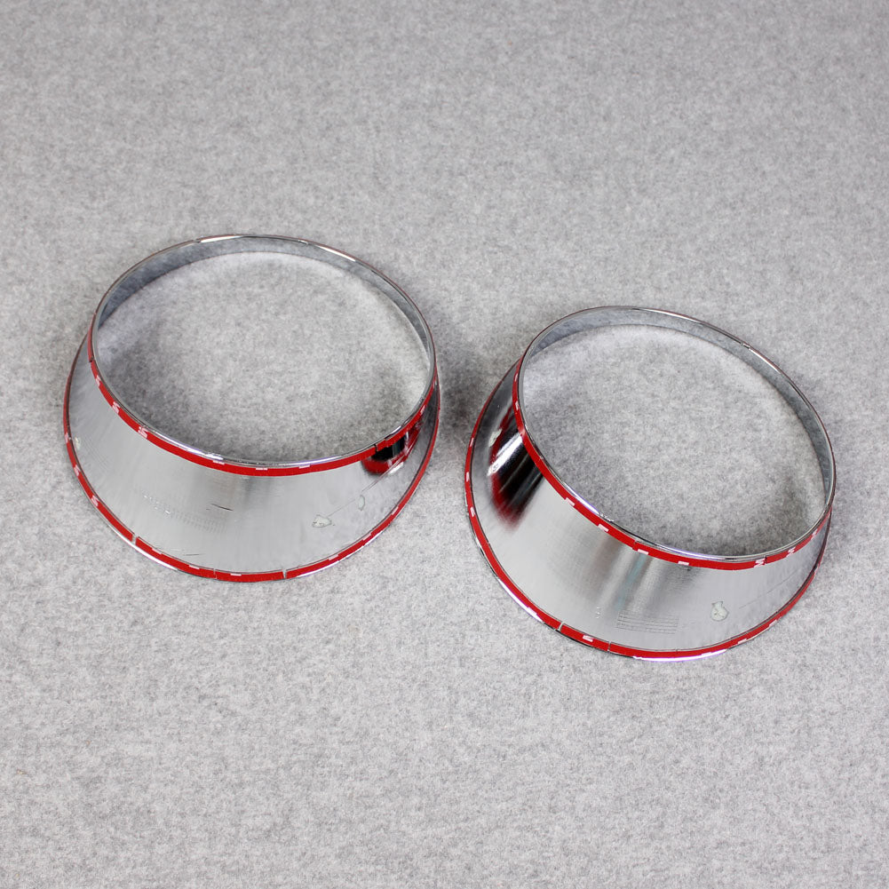 Fit For Jeep 2018 2019 2020 2021 2022 Wrangler Headlight Front Light Lamp Cover Molding Trim Chrome