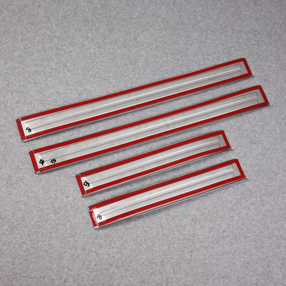 Fit for 2019 2020 2021 Mazda 3 Axela Sedan Outside Door Sill Scuff Plate Guard Cover Trims Stainless Steel