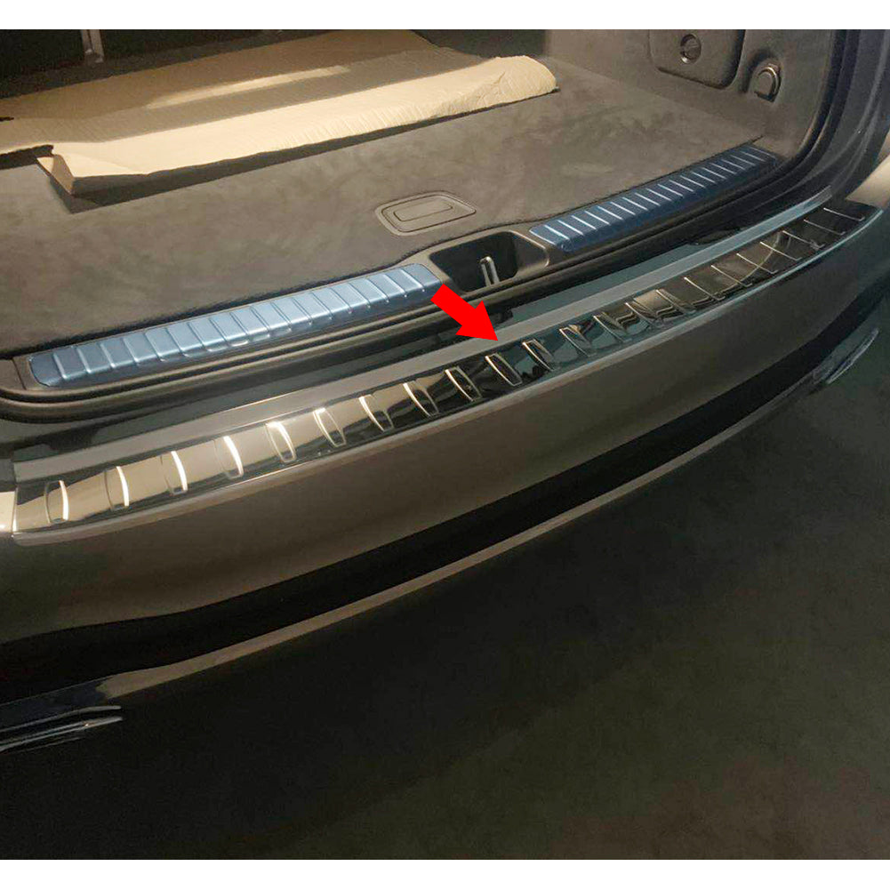 Fit for Benz New GLE 350 450 W167 2020 2021 2022 2023 2024 2025 Rear Bumper Sill Plate Guard Cover Trim Stainless Steel