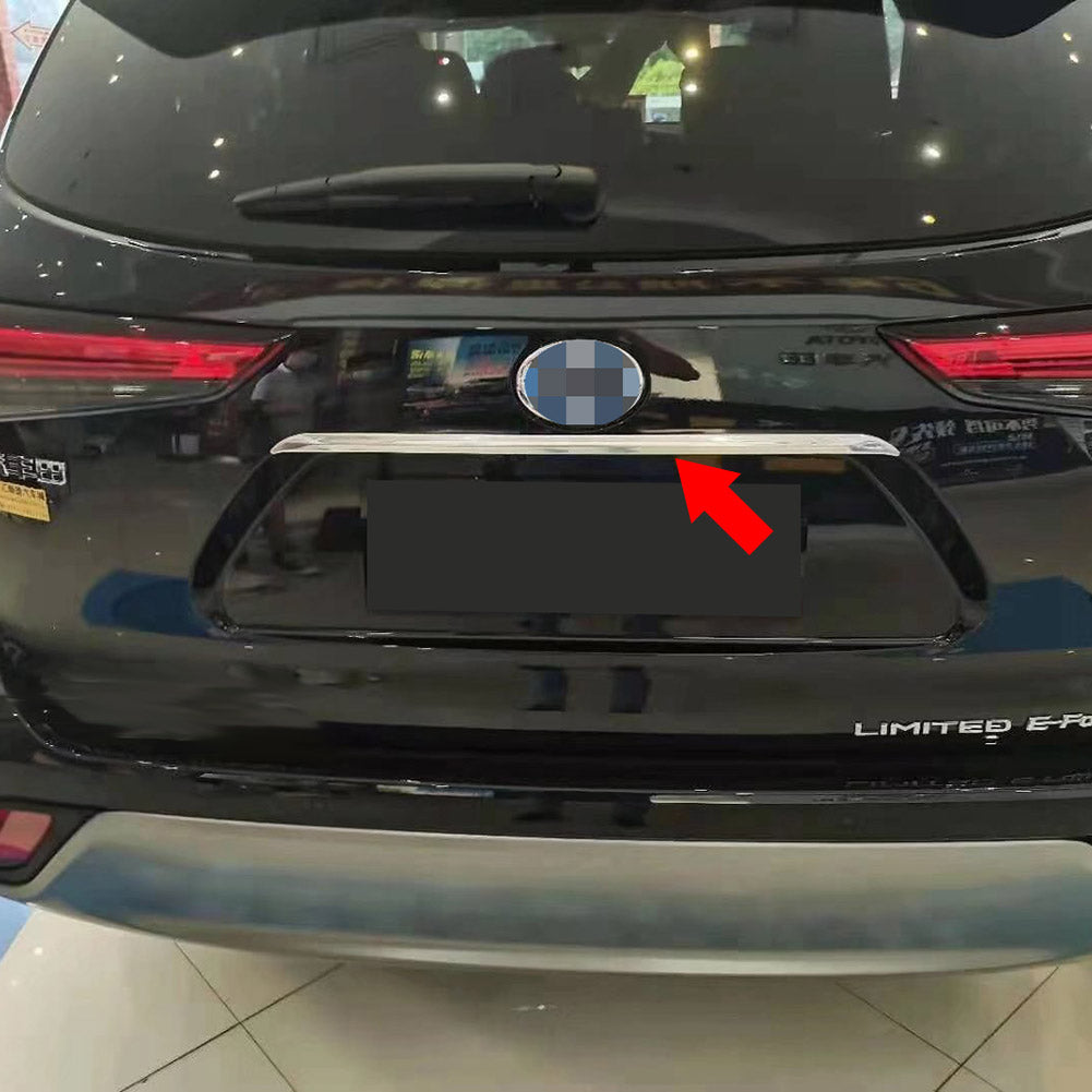 Fit for Toyota Highlander 2020 2021 2022 Rear Trunk Lid License Plate Frame Molding Cover Trim