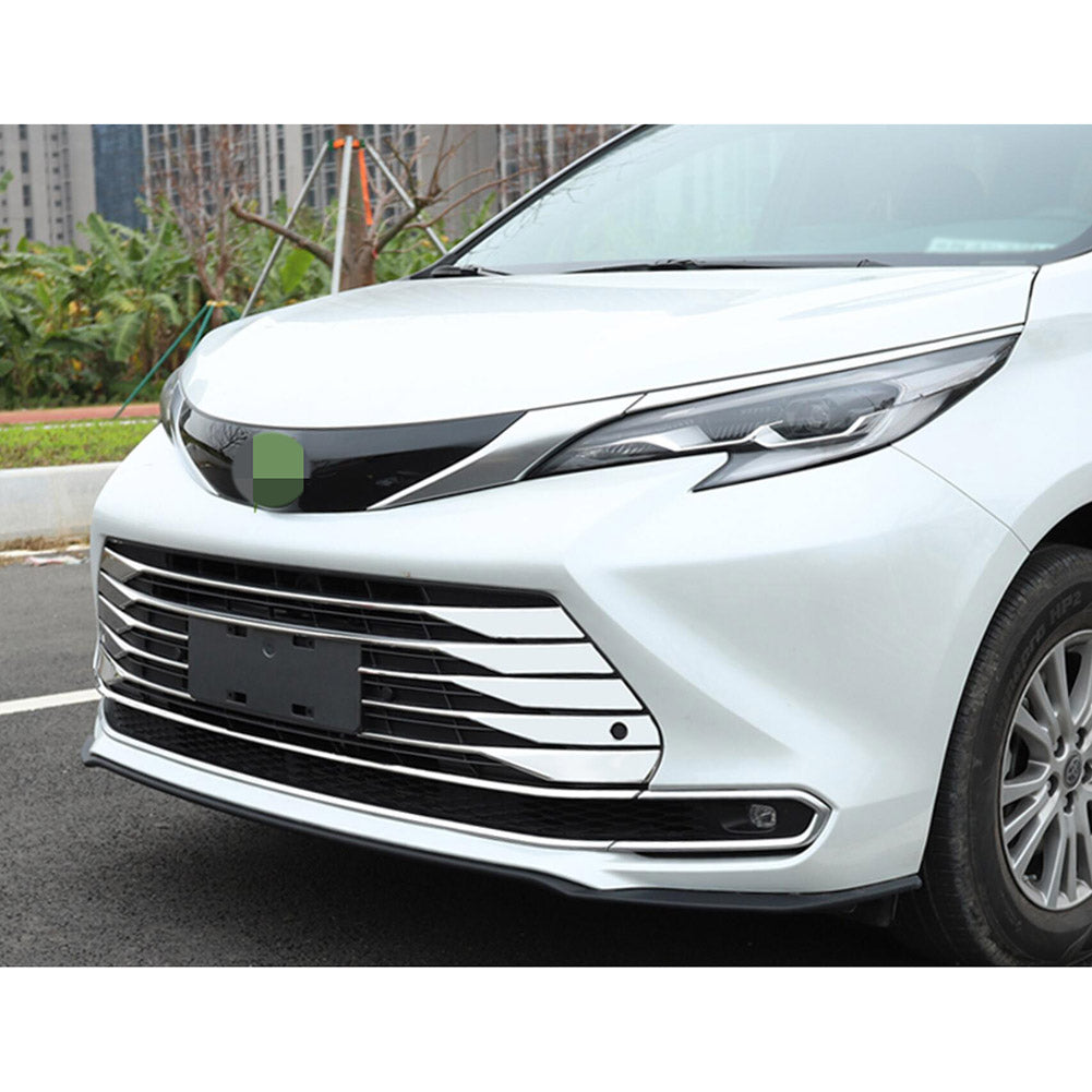 Fit For Toyota New Sienna 2021 2022 Front Grill Grille Cover Trim Trims Chrome ABS
